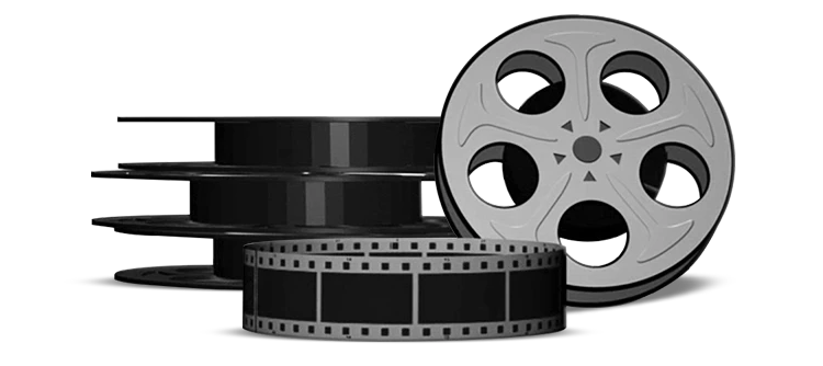 Sticker Vintage 35mm movie film reel